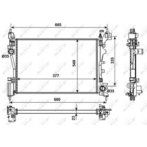 Chladič motora 53981 /NRF/ - obr. 4