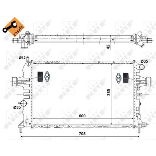 Chladič motora 58177 /NRF/ - obr. 4