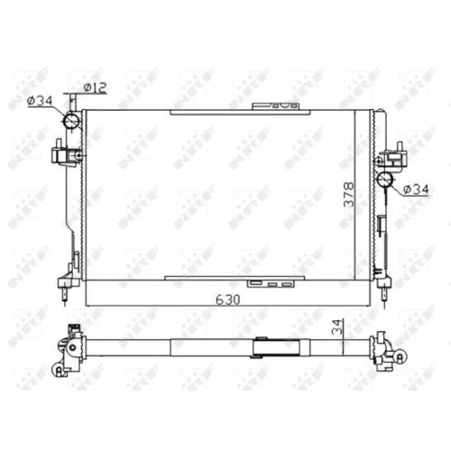 Chladič motora 58282A /NRF/ - obr. 4