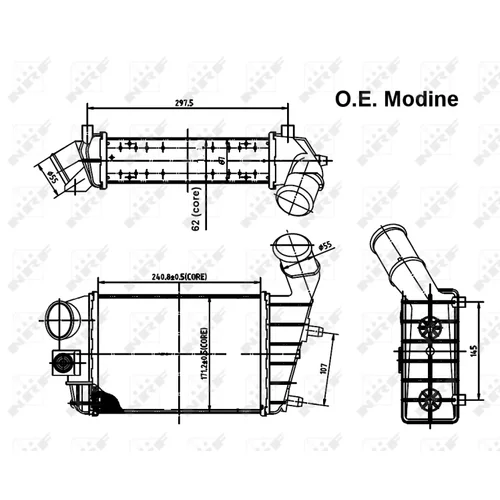 Chladič plniaceho vzduchu NRF 30142