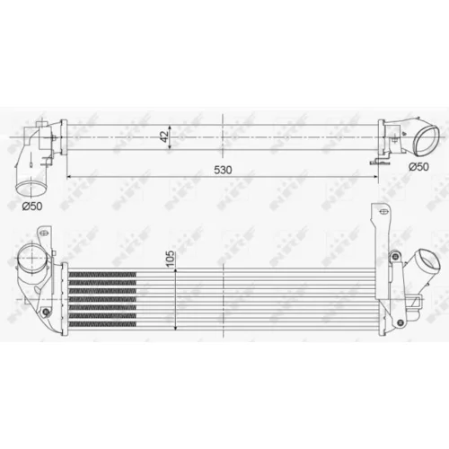 Chladič plniaceho vzduchu 30353 /NRF/ - obr. 2