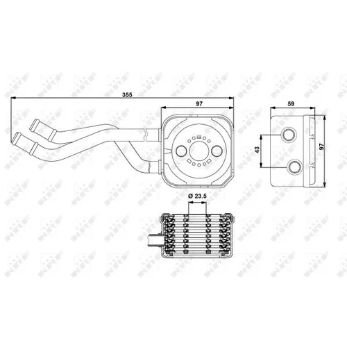 Chladič motorového oleja 31175 /NRF/ - obr. 4