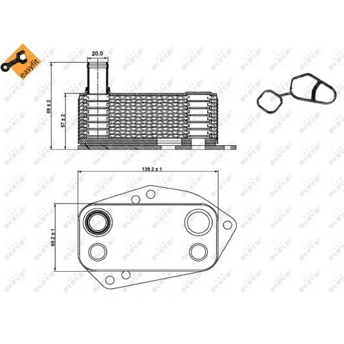 Chladič motorového oleja 31278 /NRF/ - obr. 1