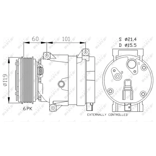 Kompresor klimatizácie 32460G /NRF/ - obr. 4