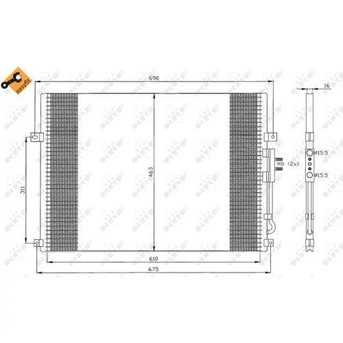 Kondenzátor klimatizácie 35275 /NRF/ - obr. 5