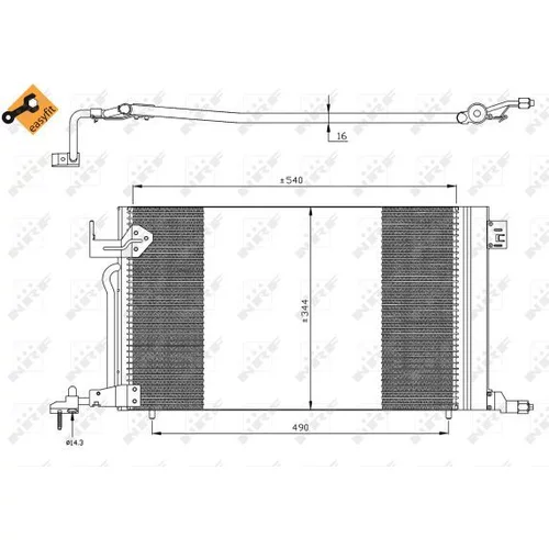 Kondenzátor klimatizácie 35304 /NRF/ - obr. 5