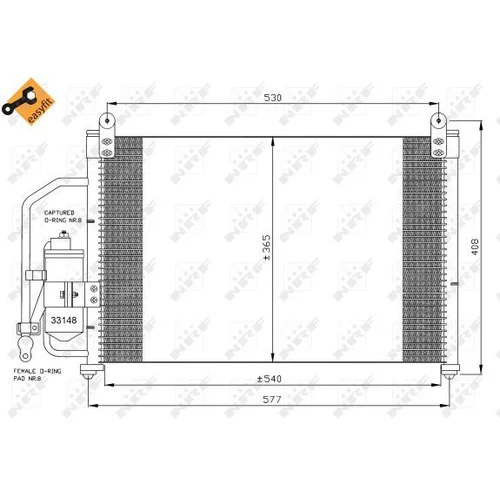 Kondenzátor klimatizácie 35393 /NRF/ - obr. 5