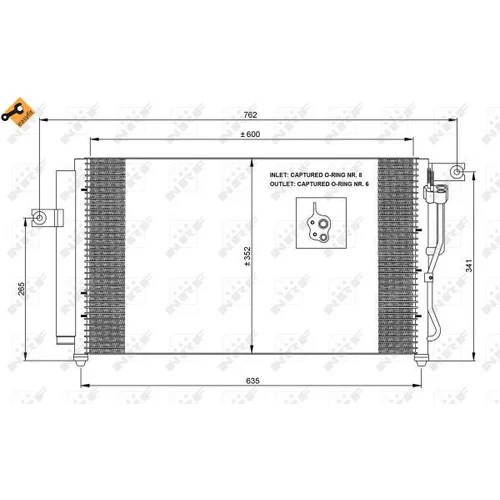 Kondenzátor klimatizácie 35798 /NRF/ - obr. 5