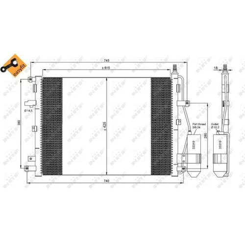 Kondenzátor klimatizácie 35876 /NRF/ - obr. 5