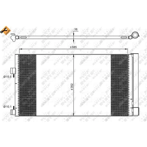 Kondenzátor klimatizácie 35890 /NRF/ - obr. 5