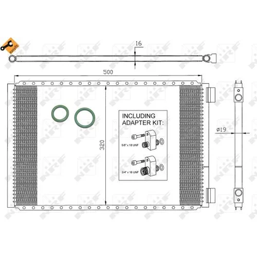 Kondenzátor klimatizácie 35953 /NRF/ - obr. 4
