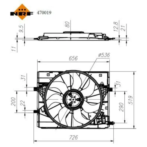 Ventilátor chladenia motora 470019 /NRF/ - obr. 5