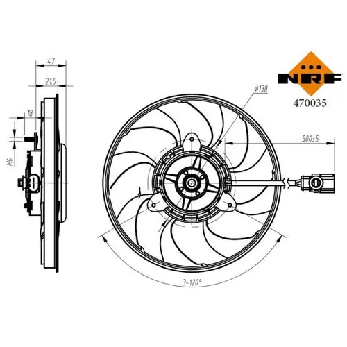 Ventilátor chladenia motora 470035 /NRF/ - obr. 4