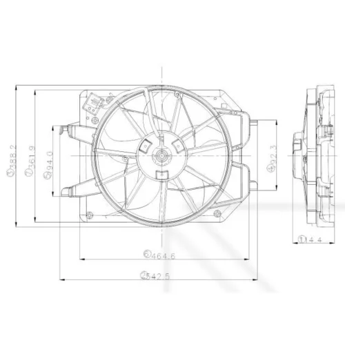 Ventilátor chladenia motora 47021 /NRF/ - obr. 1