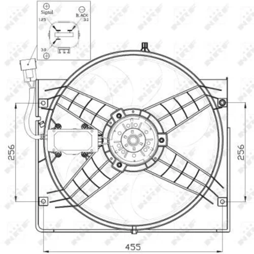 Ventilátor chladenia motora 47442 /NRF/ - obr. 2