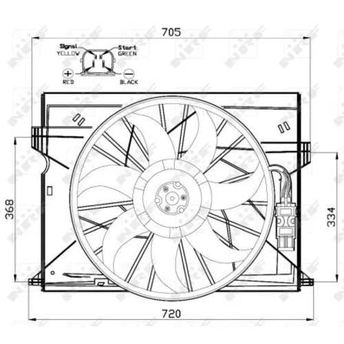 Ventilátor chladenia motora 47444 /NRF/ - obr. 2