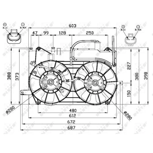 Ventilátor chladenia motora 47673 /NRF/ - obr. 2