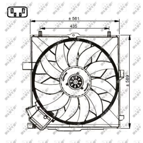 Ventilátor chladenia motora 47732 /NRF/ - obr. 2