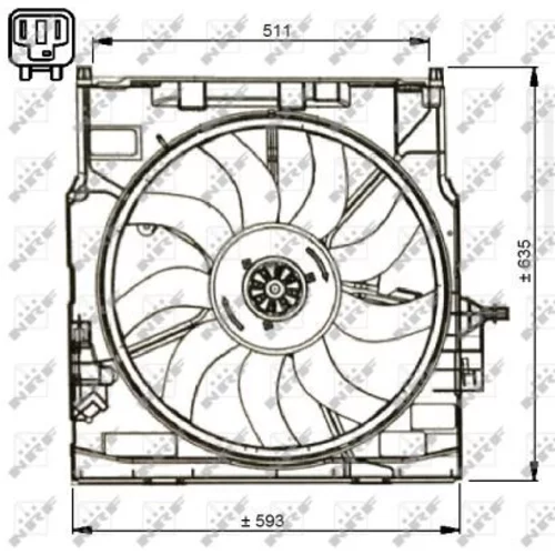 Ventilátor chladenia motora 47734 /NRF/ - obr. 2