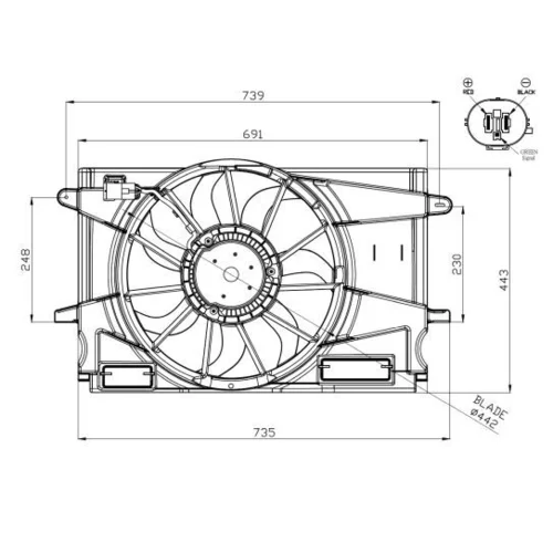 Ventilátor chladenia motora 47951 /NRF/ - obr. 4