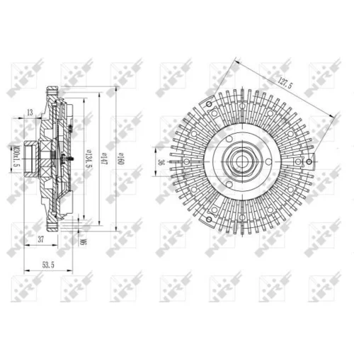 Spojka ventilátora chladenia 49673 /NRF/ - obr. 4