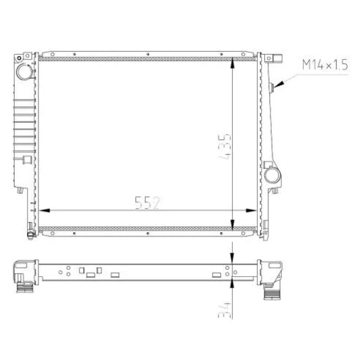 Chladič motora 509558A /NRF/ - obr. 4