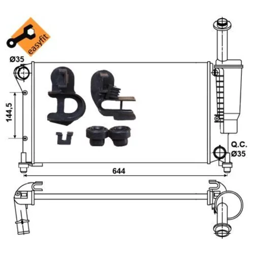 Chladič motora 53075 /NRF/ - obr. 2