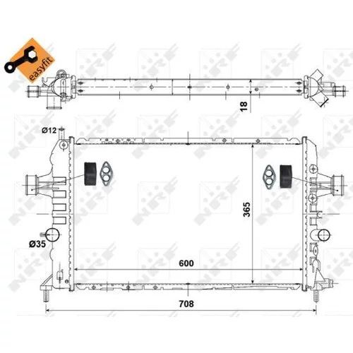 Chladič motora 53442 /NRF/ - obr. 4