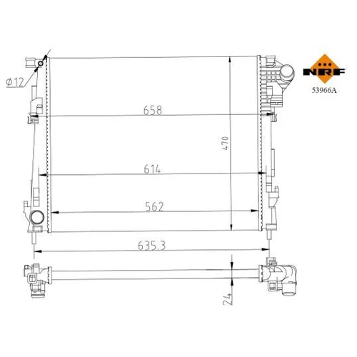Chladič motora 53966 /NRF/ - obr. 4