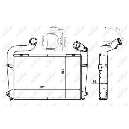 Chladič plniaceho vzduchu 30224 /NRF/ - obr. 2