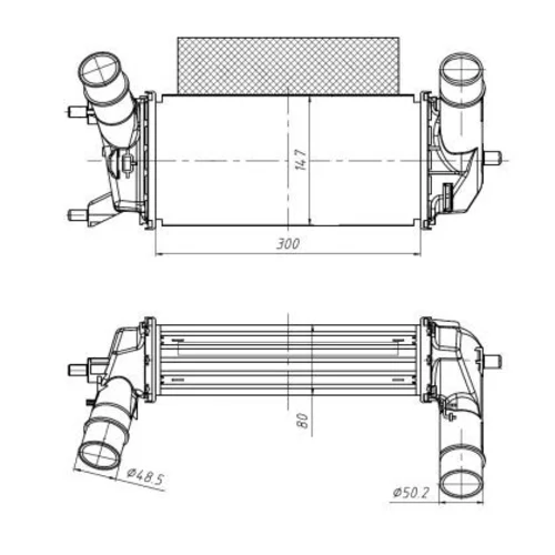 Chladič plniaceho vzduchu 309044 /NRF/ - obr. 4