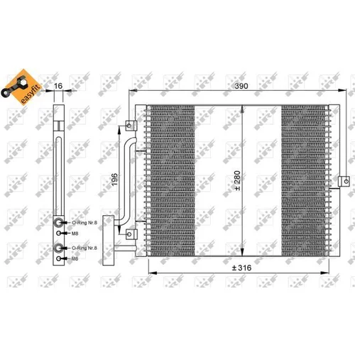 Kondenzátor klimatizácie 35307 /NRF/ - obr. 5