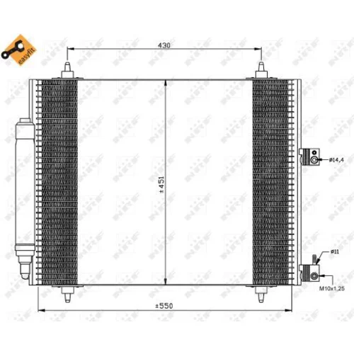 Kondenzátor klimatizácie 35669 /NRF/ - obr. 5