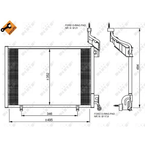 Kondenzátor klimatizácie 35976 /NRF/ - obr. 4