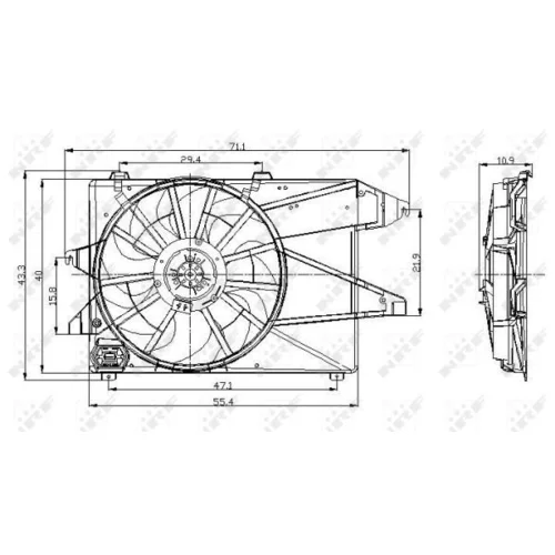 Ventilátor chladenia motora 47004 /NRF/ - obr. 1