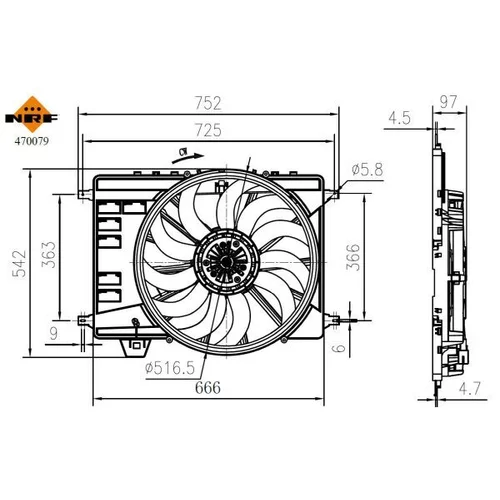 Ventilátor chladenia motora 470079 /NRF/ - obr. 4