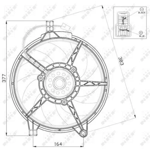 Ventilátor chladenia motora 47445 /NRF/ - obr. 2