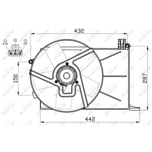 Ventilátor chladenia motora 47459 /NRF/ - obr. 2