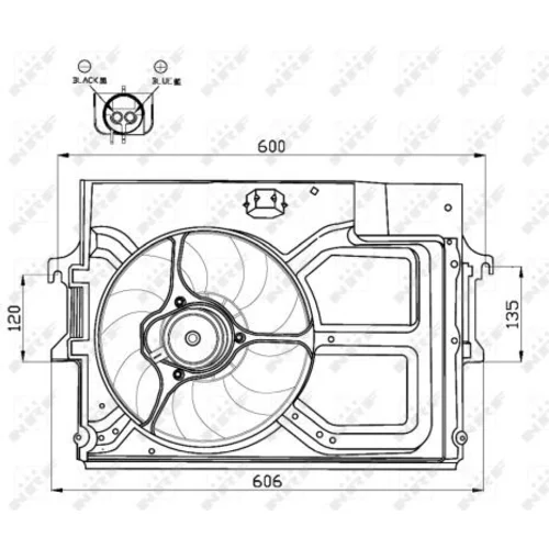 Ventilátor chladenia motora 47490 /NRF/ - obr. 2