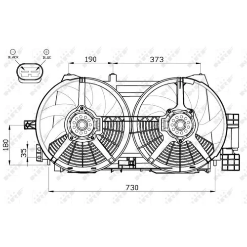 Ventilátor chladenia motora 47556 /NRF/ - obr. 2