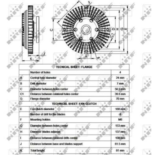 Spojka ventilátora chladenia 49549 /NRF/ - obr. 2