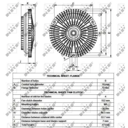 Spojka ventilátora chladenia 49561 /NRF/ - obr. 3