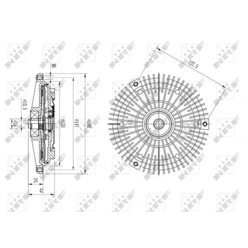 Spojka ventilátora chladenia 49575 /NRF/ - obr. 4