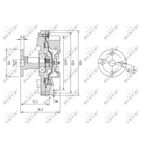 Spojka ventilátora chladenia 49597 /NRF/ - obr. 4
