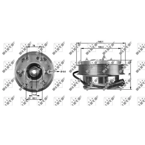 Spojka ventilátora chladenia 49704 /NRF/ - obr. 4