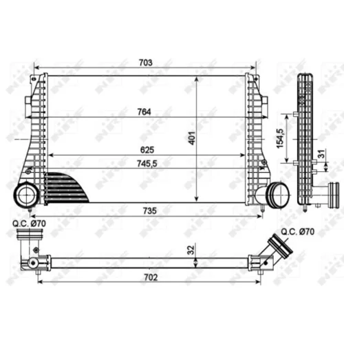 Chladič plniaceho vzduchu 30290 /NRF/ - obr. 4