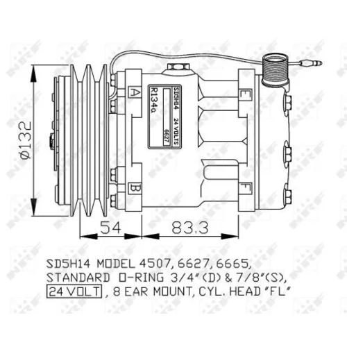 Kompresor klimatizácie 32799G /NRF/ - obr. 4