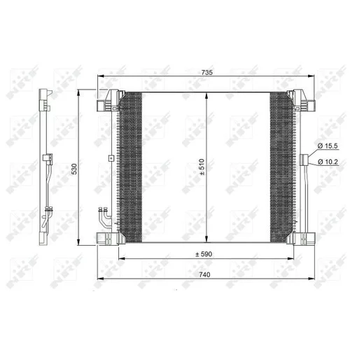 Kondenzátor klimatizácie 350099 /NRF/ - obr. 5