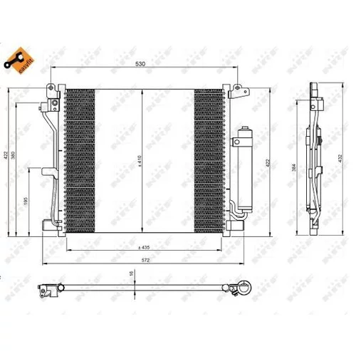 Kondenzátor klimatizácie 350226 /NRF/ - obr. 4