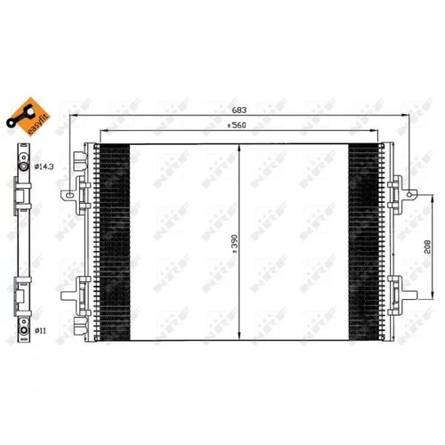 Kondenzátor klimatizácie 35634 /NRF/ - obr. 5